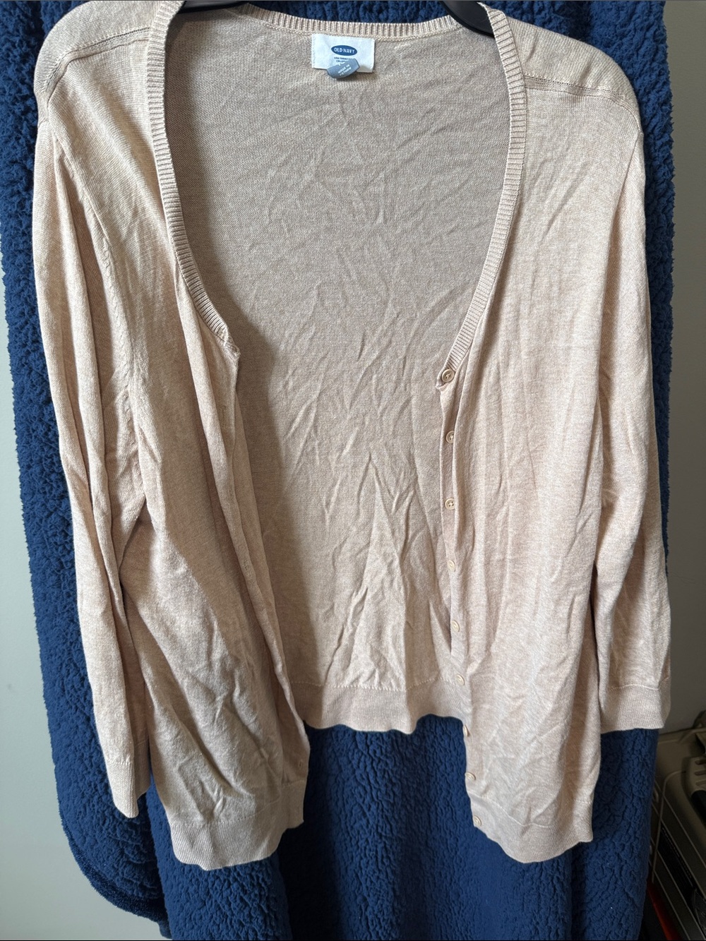 Light Beige Button-Front Cardigan (109)